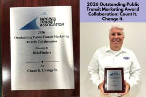 RideFinders Receives 2026 Outstanding Public Transit Marketing Award for Count It. Change It. Campaign